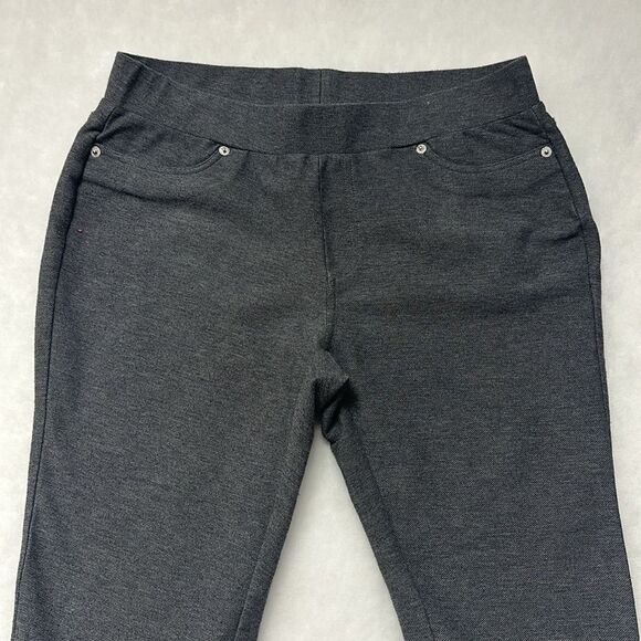 Michael Kors Stretchy Pull on Leggings Skinny Pants Sz LP Charcoal/Gray - Picture 3 of 8